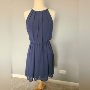 Francesca's Collection High Neck Chiffon Dress